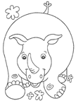 Dibujos para colorear rinocerontes