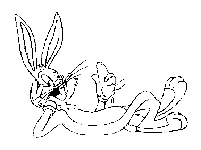 dibujo de Bugs Bunny comiendo zanahoria para colorear dibujos de bugs bunny para colorear y pintar para niños imprimir dibujos infantiles