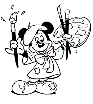 dibujos para colorear y pintar disney mickey mouse