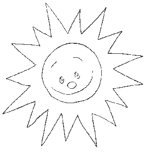 dibujos del sol y la luna para colorear y pintar