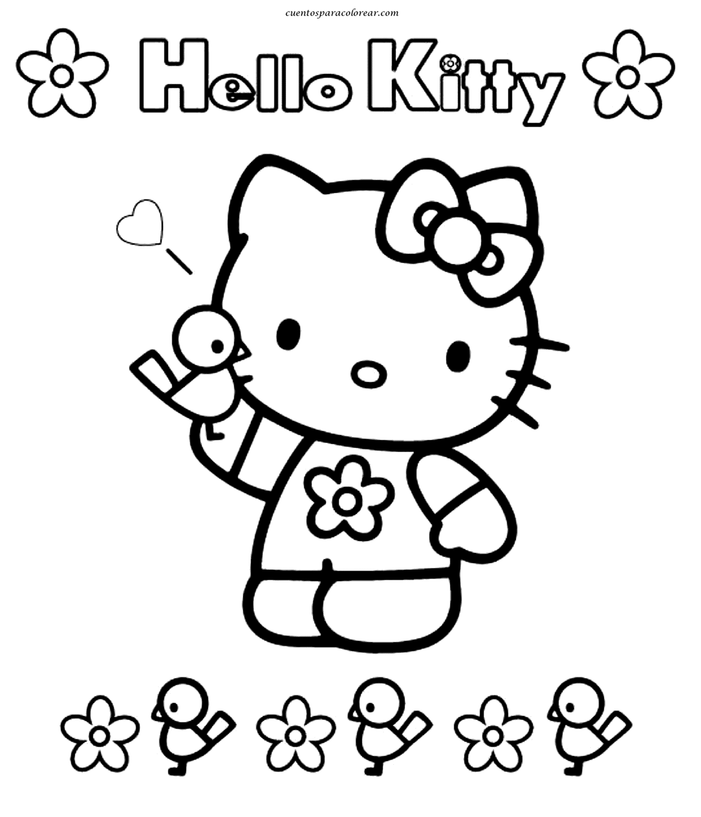 Dibujos Para Colorear Hello Kitty Kawaii Para Colorear Db5