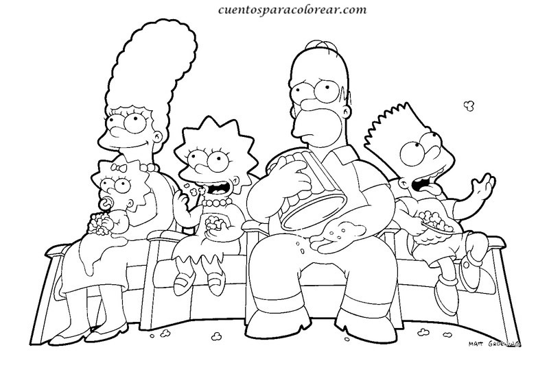 Dibujos Para Colorear Los Simpson