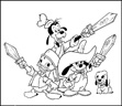 dibujos para colorear disney los tres mosqueteros