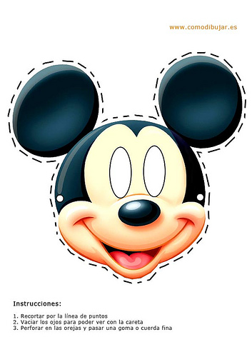 careta de Mickey mouse mascara antifaz
