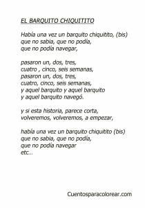 El barquito chiquitito letra canciones infantiles