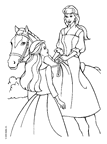 dibujo de Barbie a caballo dibujos de barbie para colorear y pintar para niños imprimir dibujos infantiles