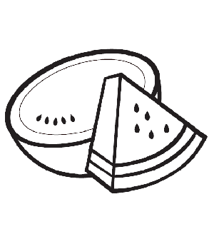 dibujo de una sandía para colorear dibujos de frutas para colorear y pintar