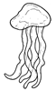 dibujo de una medusa para colorear dibujos para colorear y pintar de un acuario