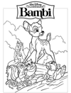 dibujos para colorear bambi