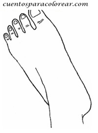 dibujo de un pie para colorear dibujos para colorear del cuerpo humano pie